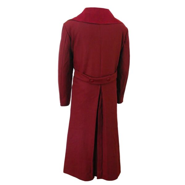 Doctor Who Fourth Doctor Maroon Trench Coat - Image 2