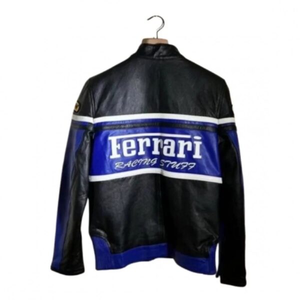 Ferrari Bomber Black Blue Jacket - Image 2