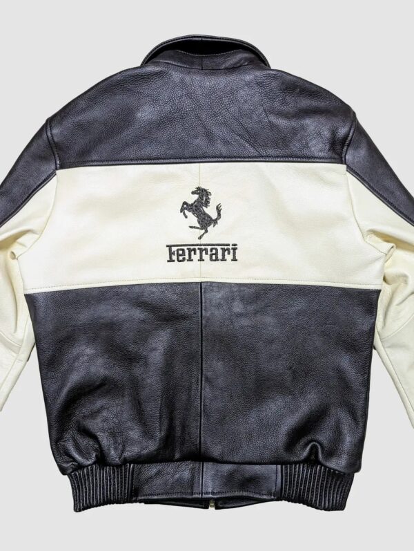 Ferrari Racing Leather Bomber Jacket - Image 2