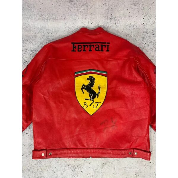 ferrari racing leather jac