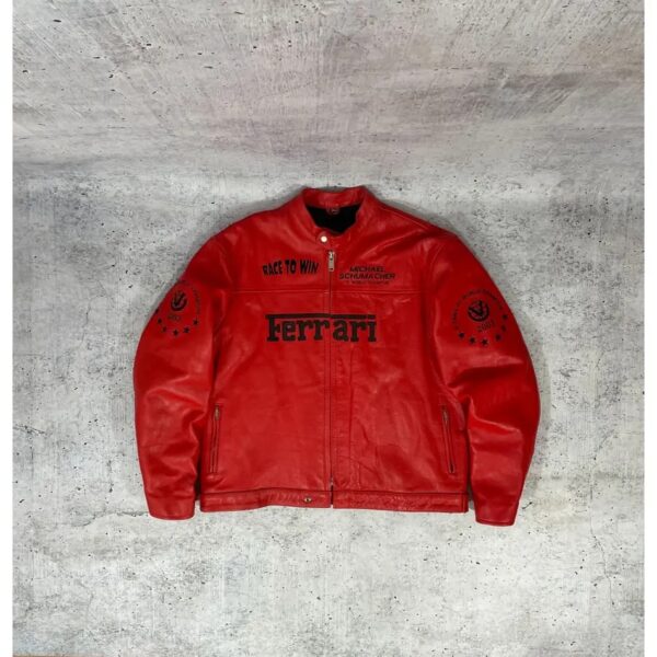ferrari racing leather jacket
