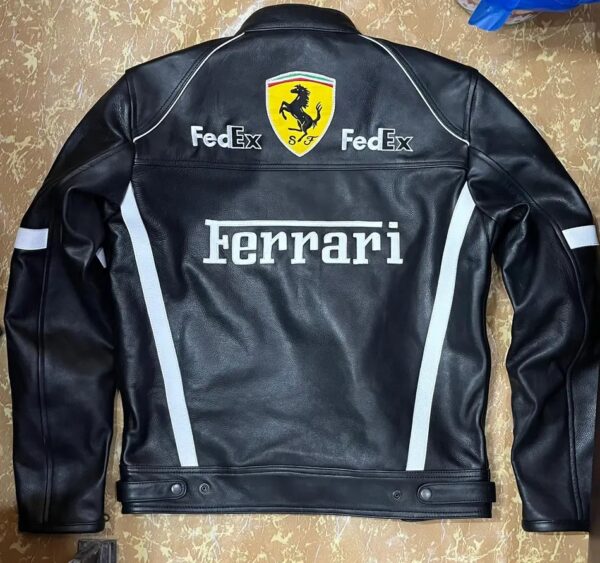 Ferrari Vintage Genuine Leather Racing Jacket - Image 2