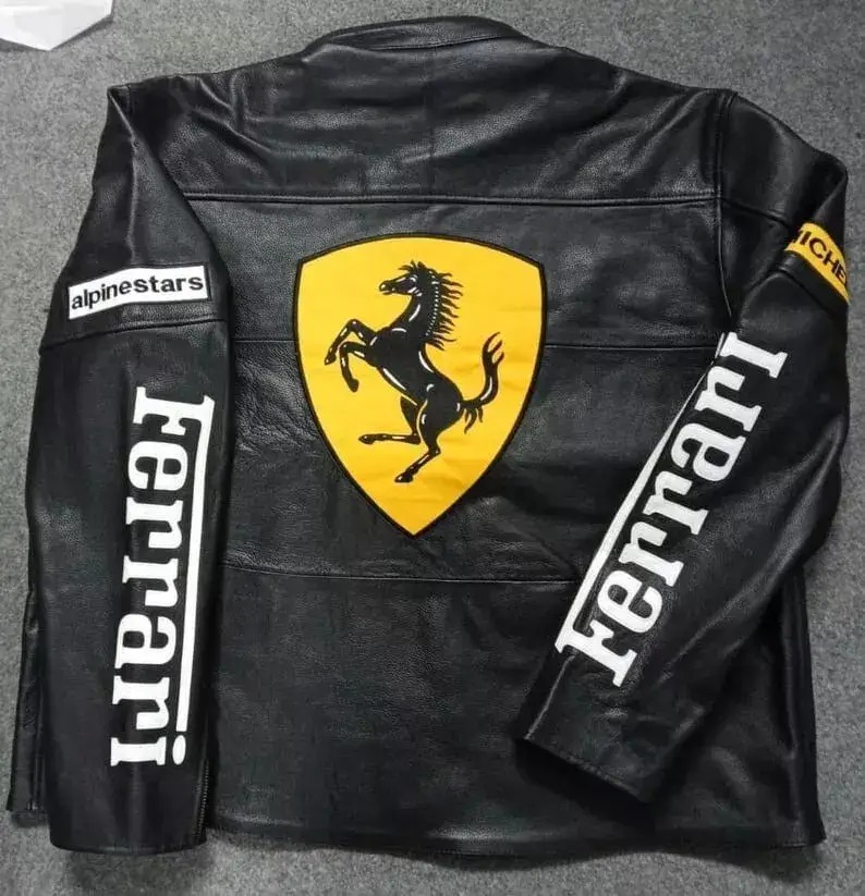 Ferrari Vintage Racing Rare Genuine Leather Jackets
