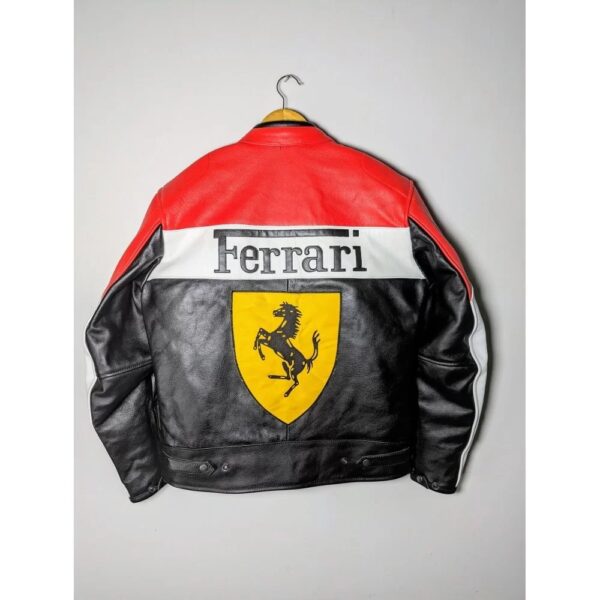 Ferrari Red and Black Leather Jacket - Image 2