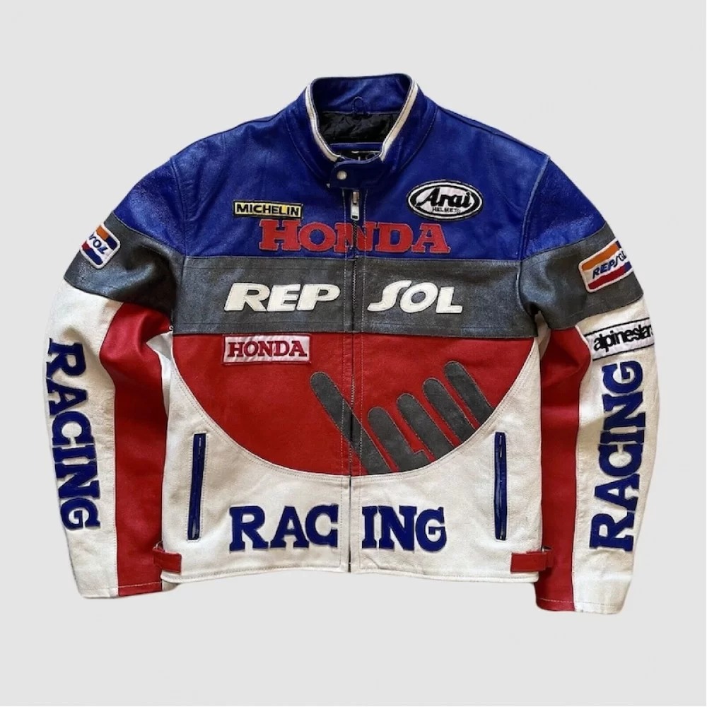 Handmade Honda Repsol Racing Leather Jacket