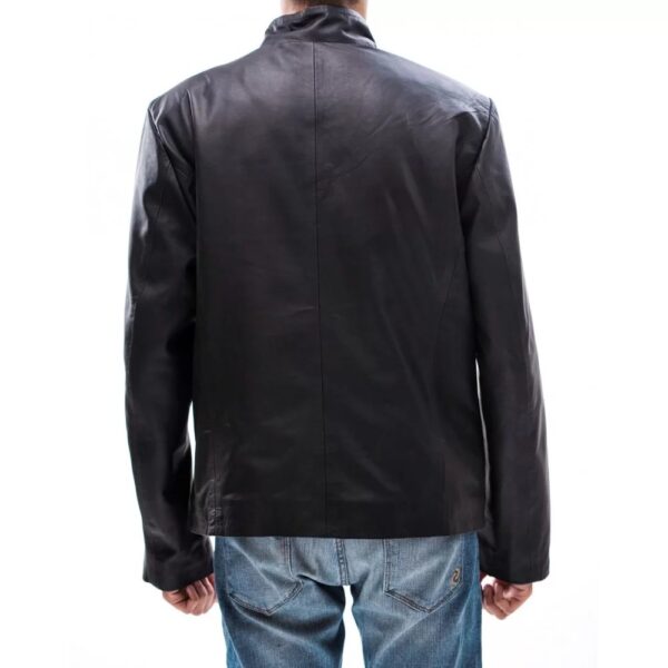 Men Vintage Military Parade Leather Jacket - Image 2