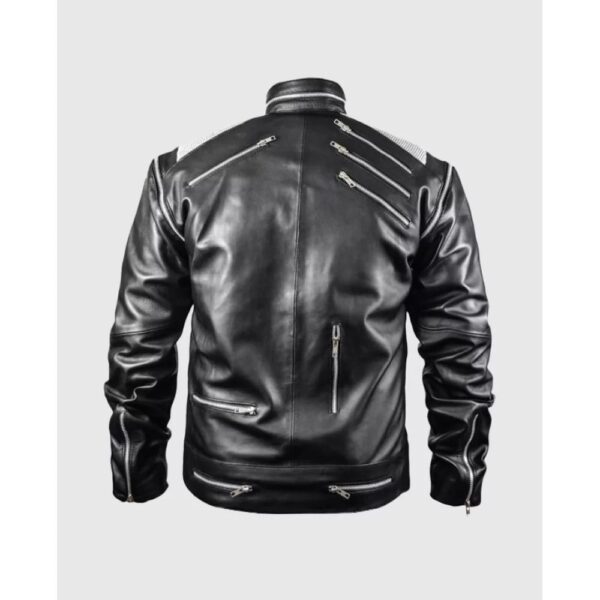 Michael Jackson Beat It Black Leather Jacket - Image 2