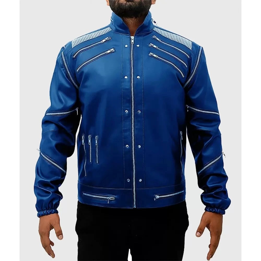 Michael Jackson Beat It Blue Leather Jackets