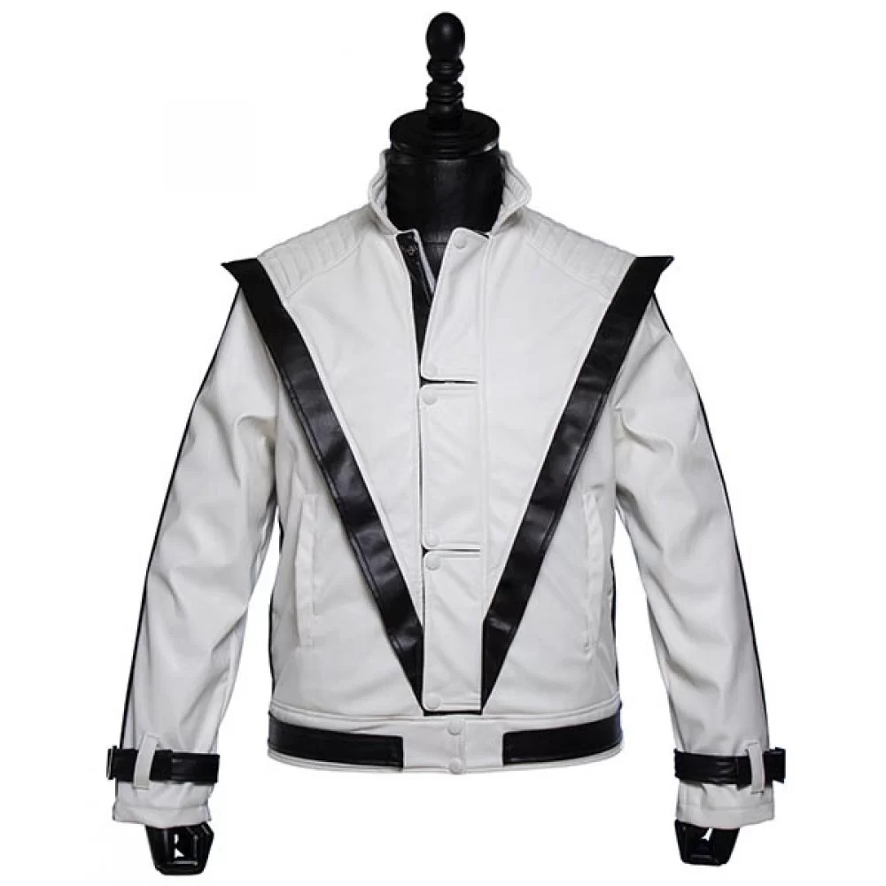 Michael Jackson White Thriller Leather Jacket