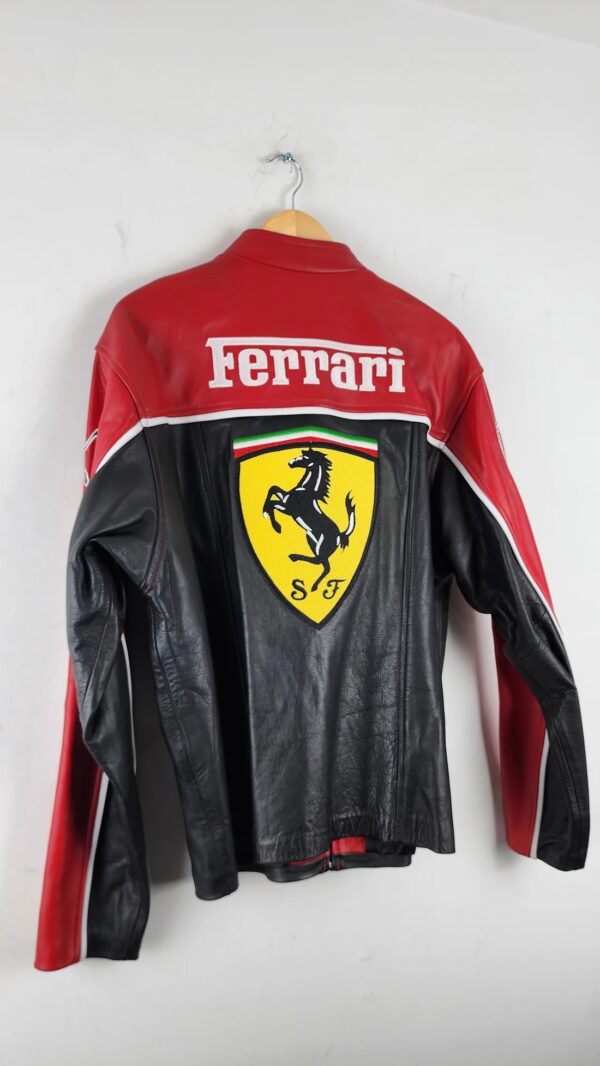 Vintage Ferrari F1 Racing Leather Jacket - Image 2