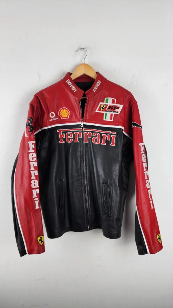 Vintage Ferrari F1 Racing Leather Jacket