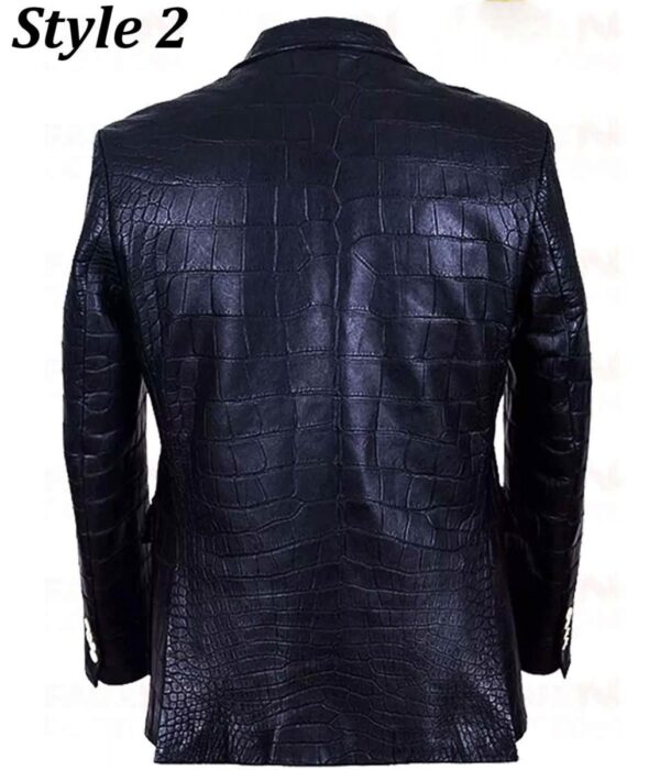 Luxury Crocodile Alligator Black Blazer - Image 4
