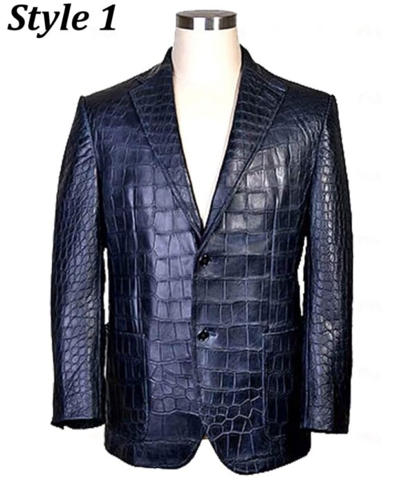 Luxury Crocodile Alligator Black Blazer