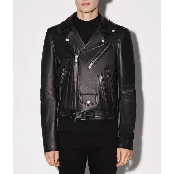 Amiri Biker Leather Jacket - Image 2