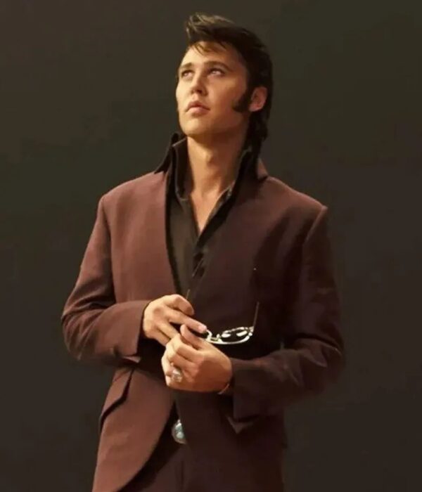 Elvis Austin Butler Maroon Blazer - Image 2
