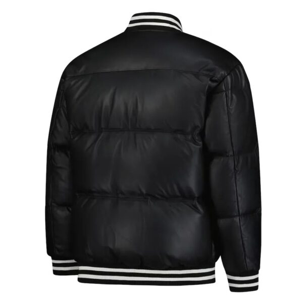 Chicago White Sox Puffer Black Satin Jacket - Image 2
