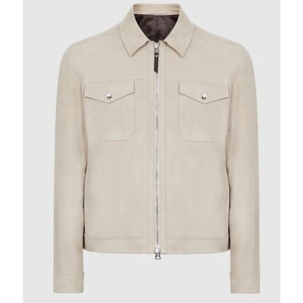 Kevin Jonas Trucker Suede Leather Jacket