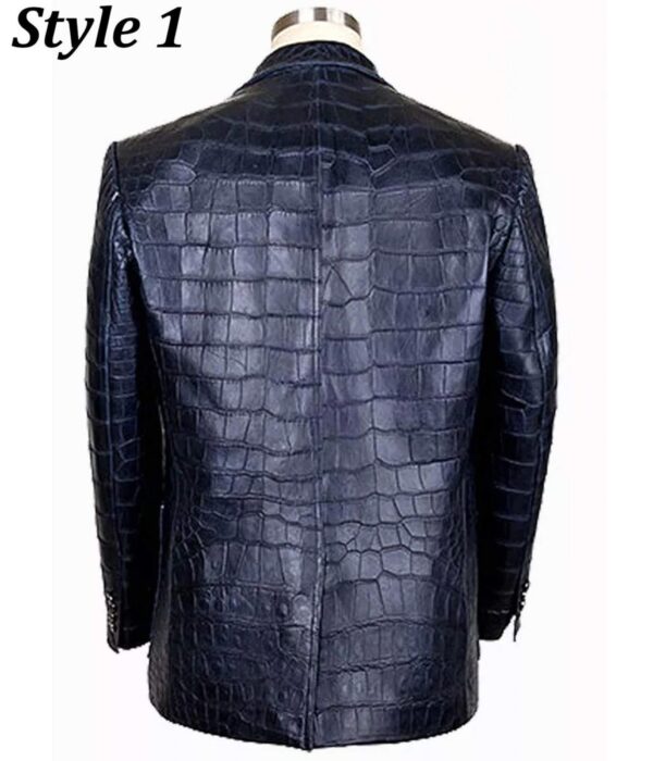 Luxury Crocodile Alligator Black Blazer - Image 3