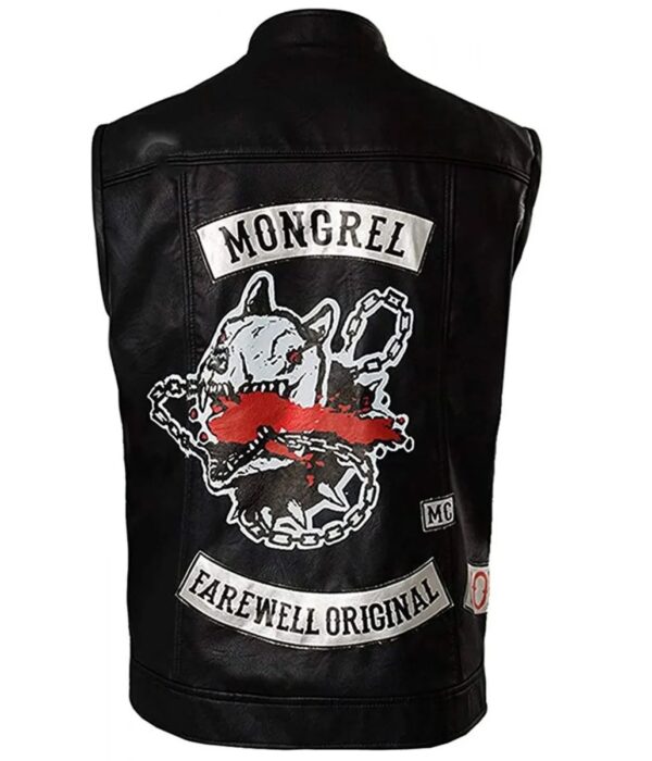 Deacon John Mongrel Farewell Biker Leather Vest - Image 2