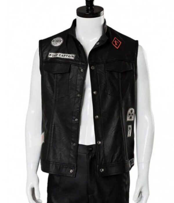 Deacon John Mongrel Farewell Biker Leather Vest - Image 3