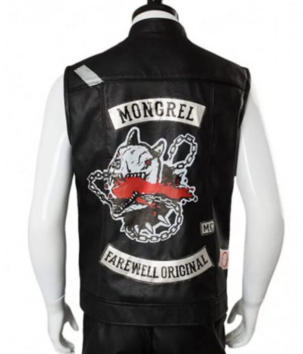 Deacon John Mongrel Farewell Biker Leather Vest - Image 4