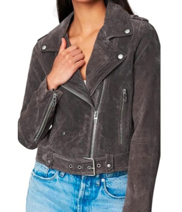 Katheryn Winnick Grey Suede Jacket