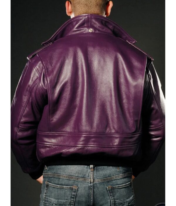 Batman Joker Goon Purple Bomber Jacket - Image 2