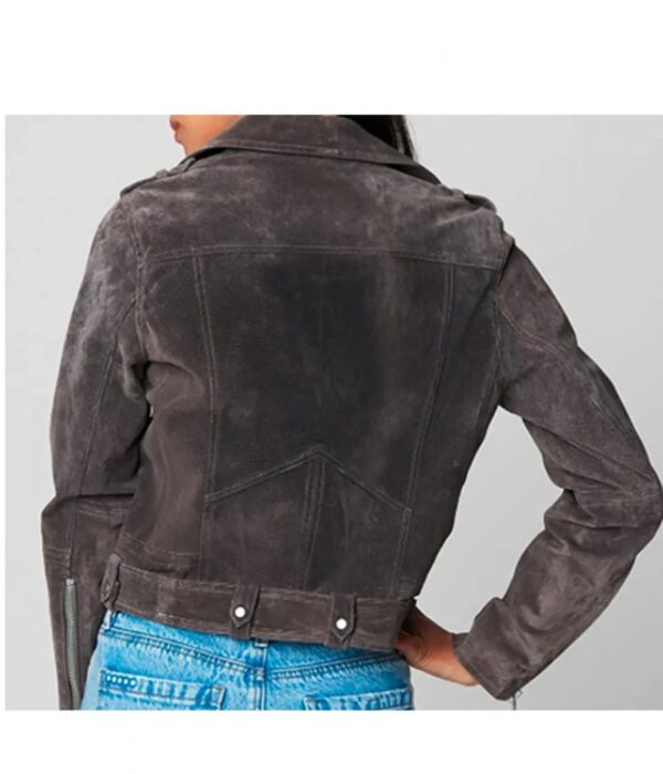 Katheryn Winnick Grey Suede Jacket - Image 2