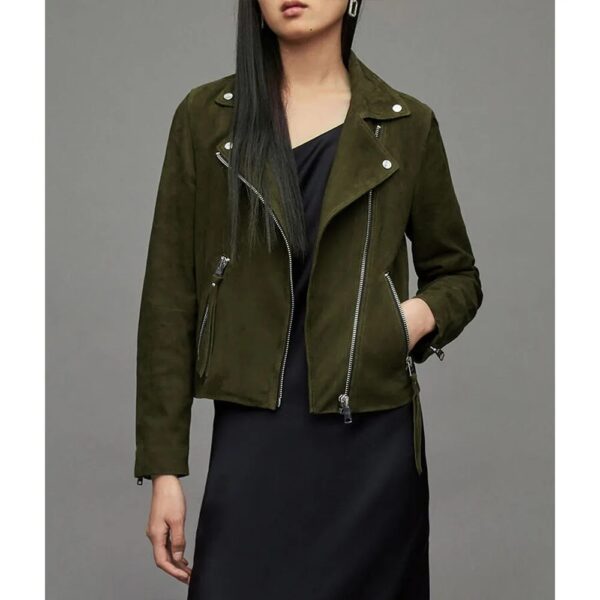 Alexandra Petrachuk Green Suede Jacket