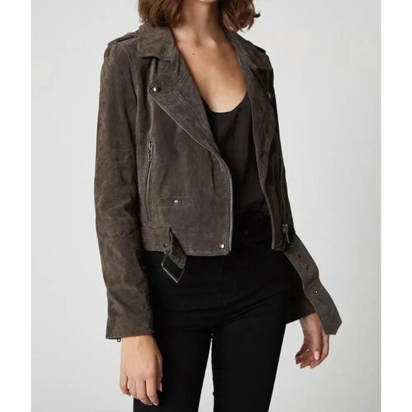 Oriana Leman Gray Suede Jacket