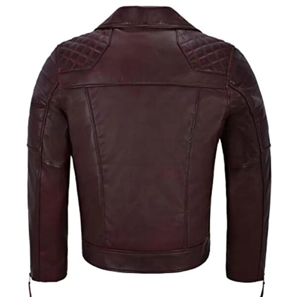 Mens Biker Napa Lambskin Leather Jacket - Image 8