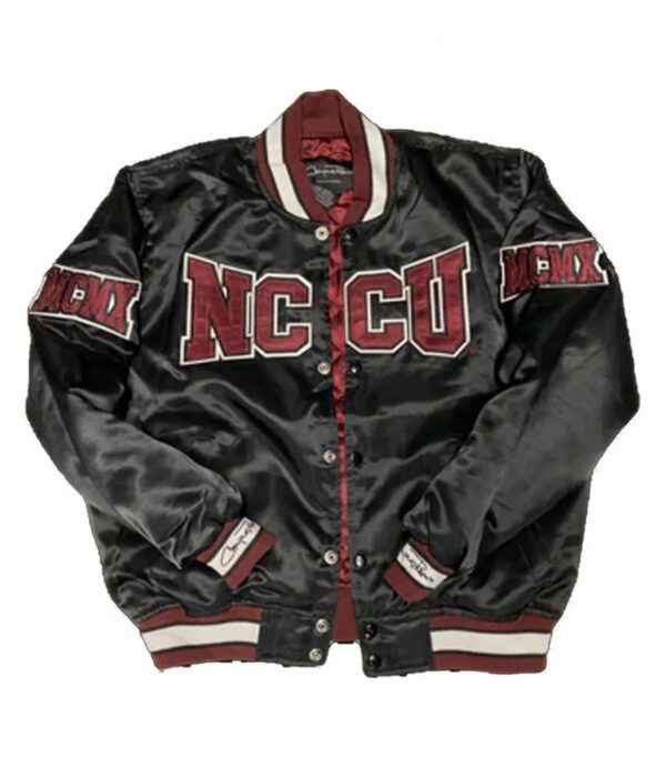Men NC Central University Black Bomber Jacket