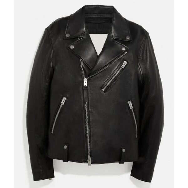 Women C Moto Leather Jacket