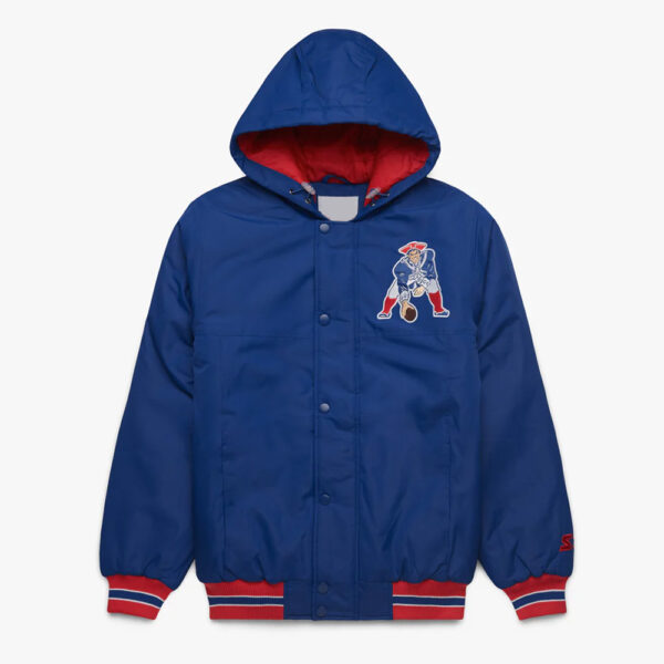 New England Patriots Blue Hooded Jacket