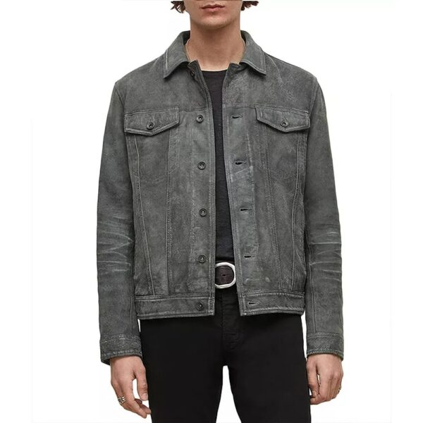 Zeeko Zaki Gray Suede Jacket - Image 2