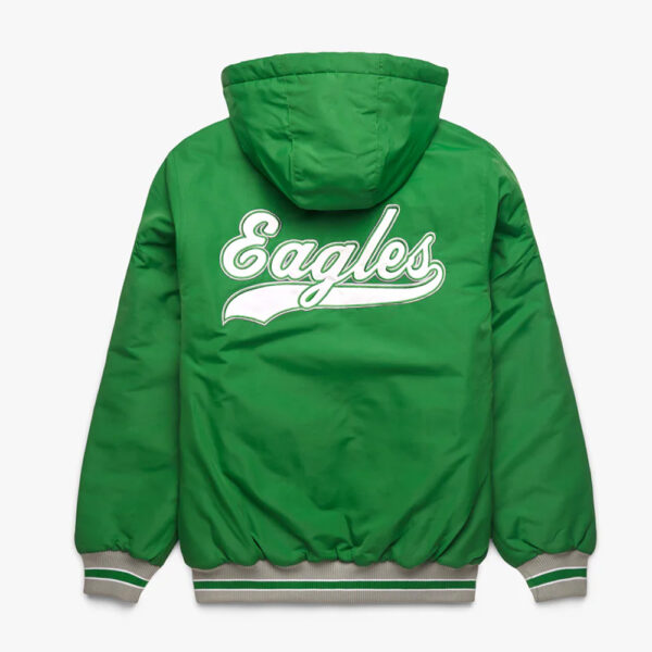 Philadelphia Eagles Green Hooded Jacket - Image 2