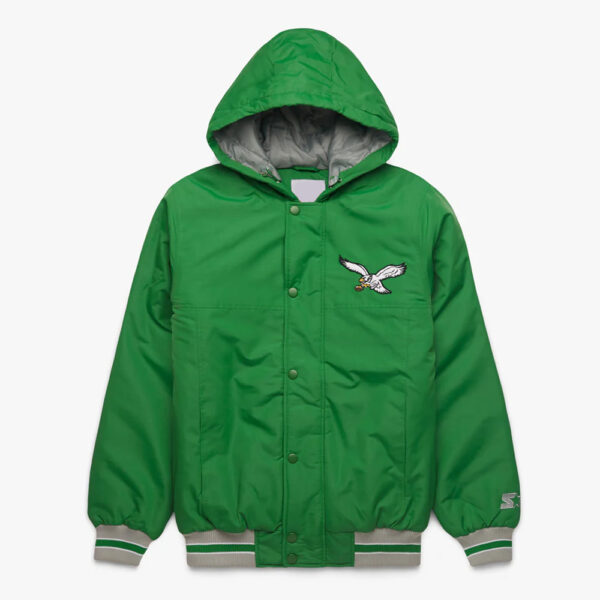 Philadelphia Eagles Green Hooded Jacket