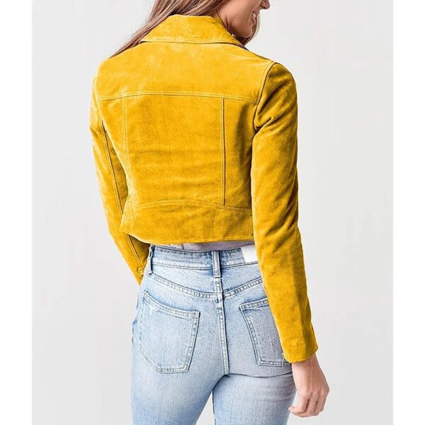 Leah Doz Yellow Suede Jacket - Image 2