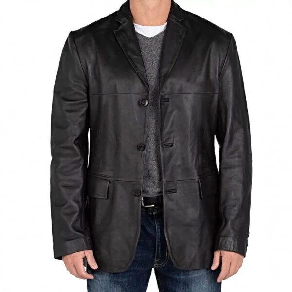 Daisy Jones & The Six Sam Claflin Leather Blazer
