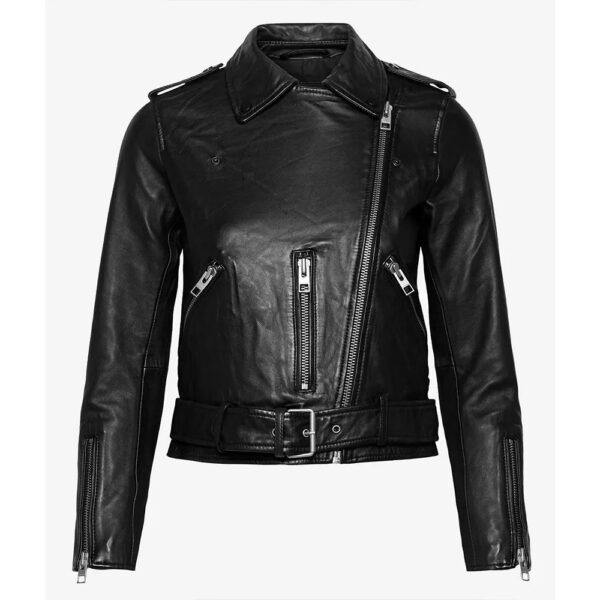 Women Biker Balfern Leather Jacket - Image 2
