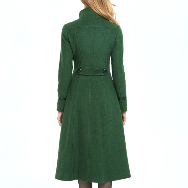 womens green military style coat