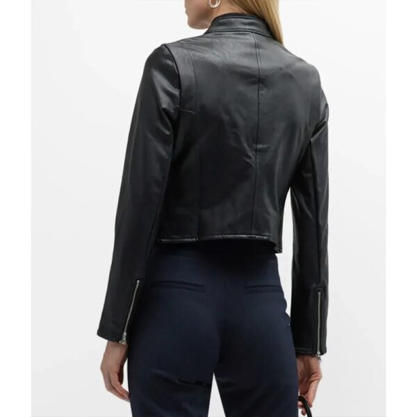 Women Like Leather Moto Jacket - Image 3