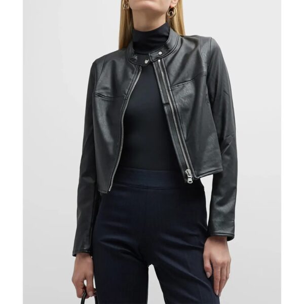 Women Like Leather Moto Jacket - Image 2