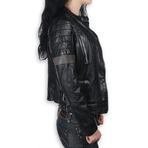 Women Megyn AC/DC Leather Jacket - Image 2