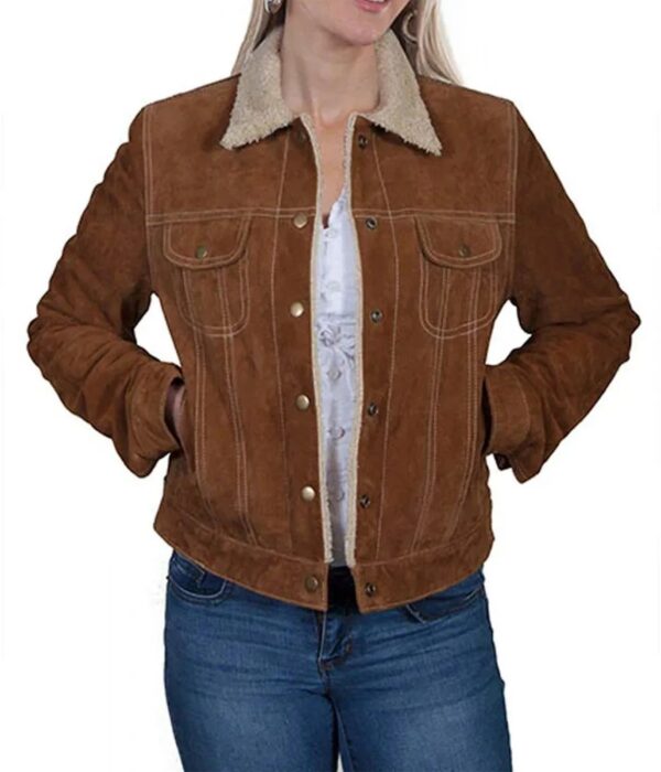 Emilija Baranac Brown Suede Jacket
