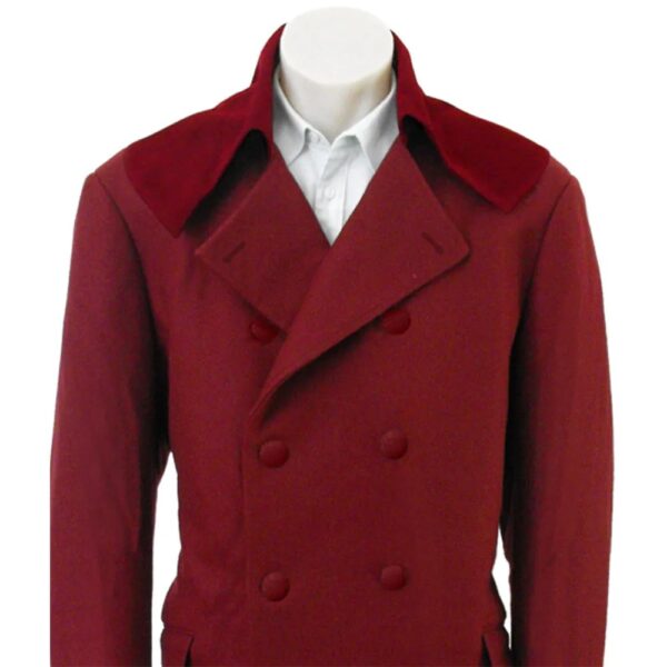 Doctor Who Fourth Doctor Maroon Trench Coat - Image 2