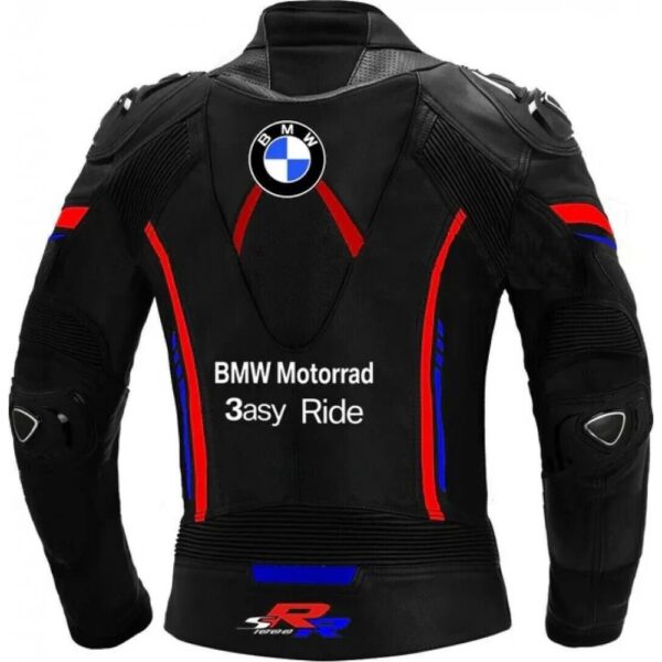BMW Motorrad Black Leather Racing Jacket - Image 2