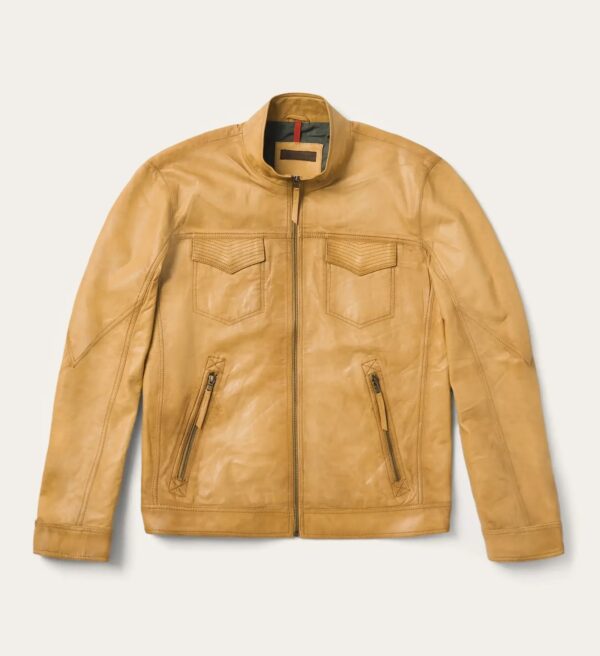 Men's Camel Brown Leather Jacket