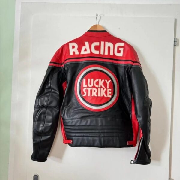 Handmade Lucky Strike Racing Leather Jacket - Image 2