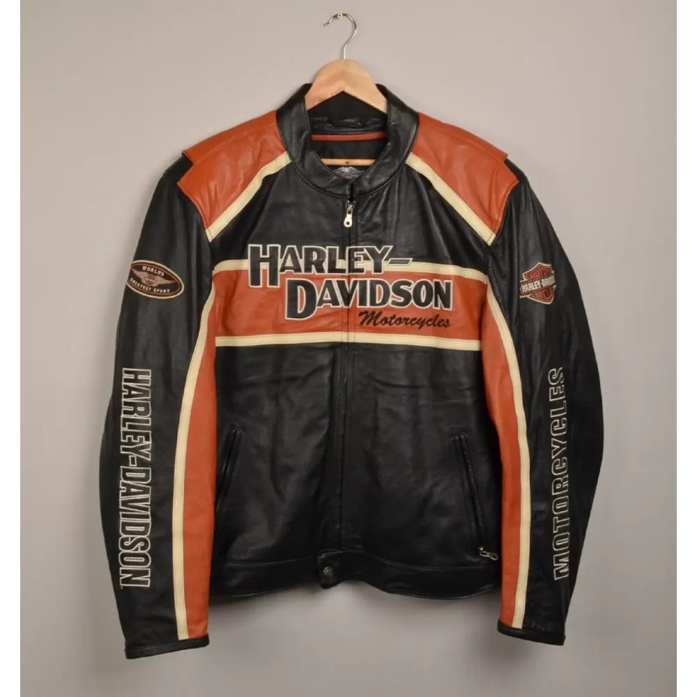 Harley Davidson Motorcycle Racing Leather Jacket